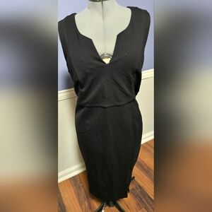 torrid Black V-Neck Sheath Midi Dress